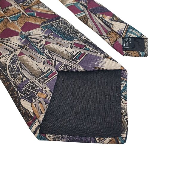 Vintage Rohde Royce Architect Protractor Builder Contractor Art Print Necktie - Picture 5 of 5